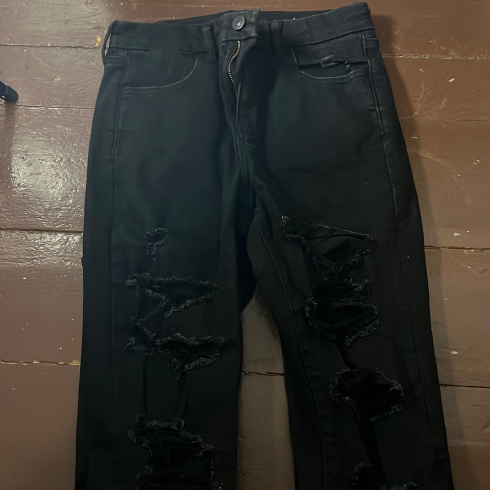 Black ripped jeans